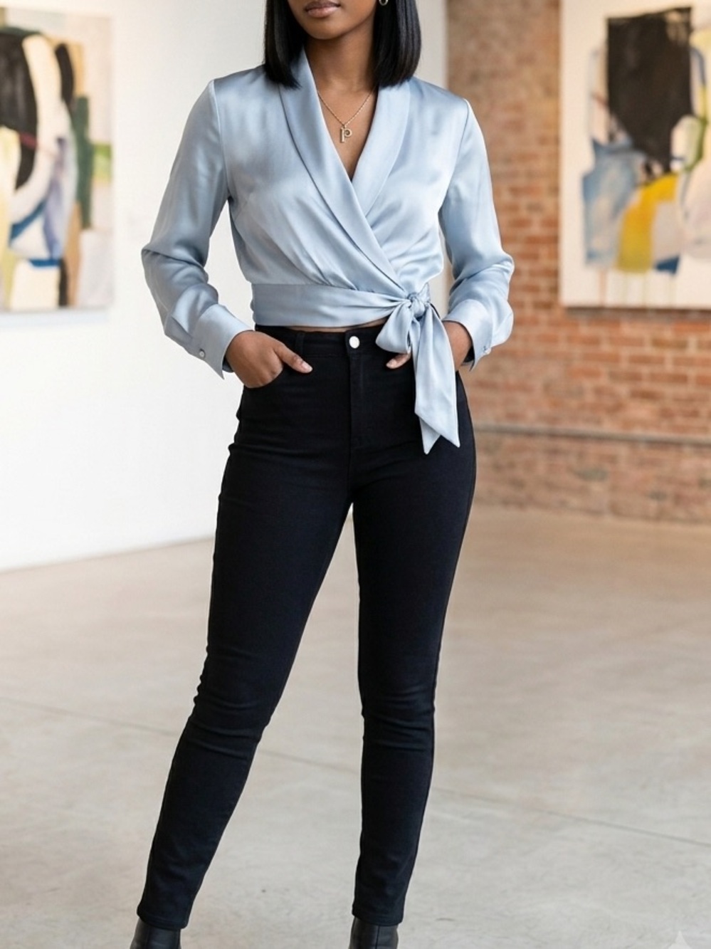 PAIGE Black High-Rise Skinny Pants Size 27 Professional